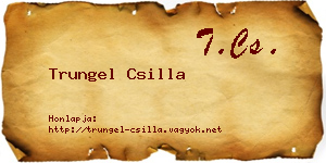 Trungel Csilla névjegykártya